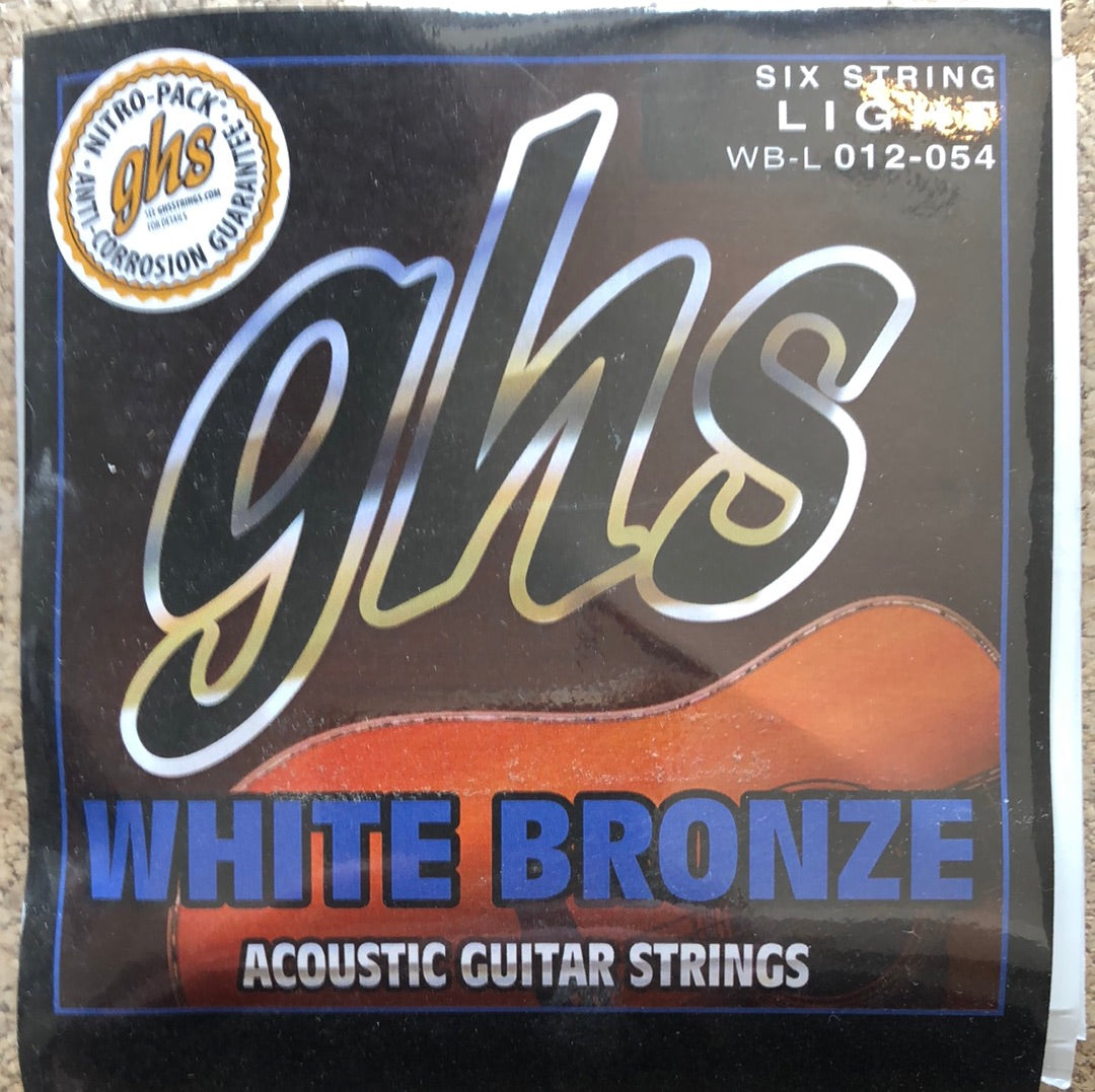 GHS White Bronze Acoustic Guitar Strings Metro Music