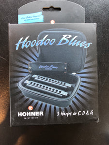 HooDoo Blues Harmonicas 1 each C, D & G w/Case