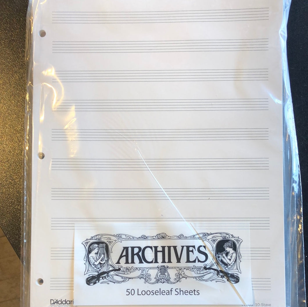 Archives Manuscript Paper