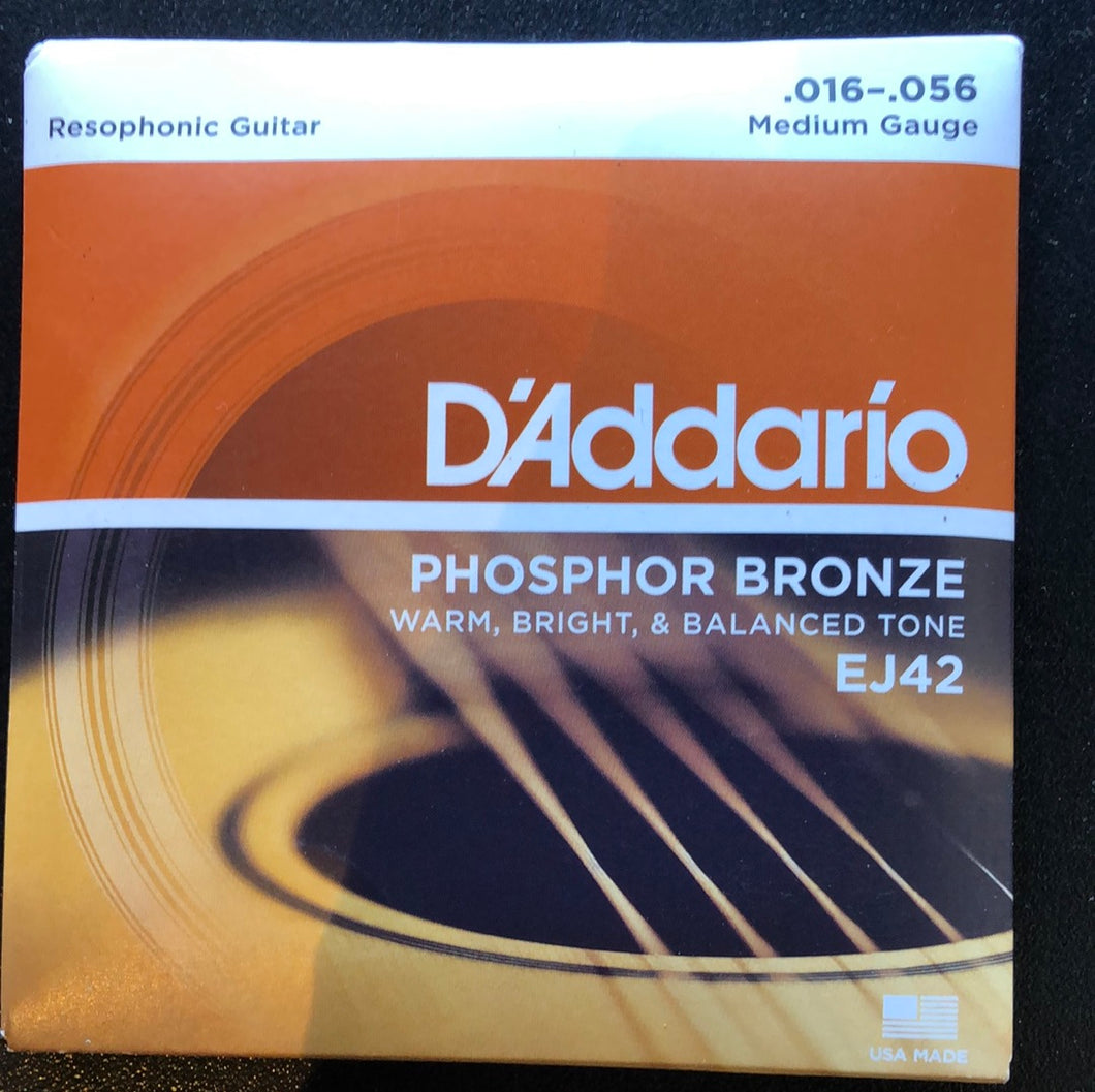 D'Addario EJ42 Resophonic Phosphor Bronze