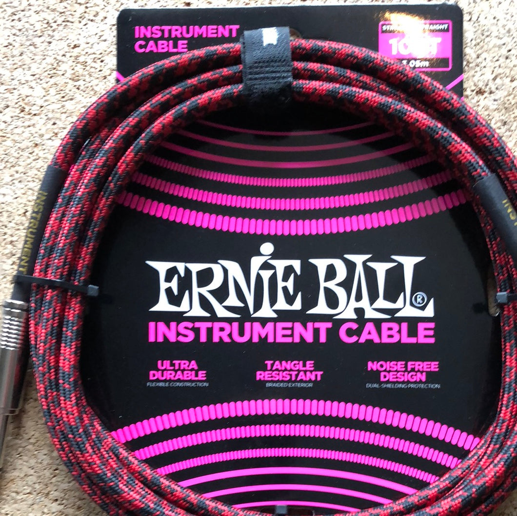 Ernie Ball Braided Guitar Cable Straight Ends