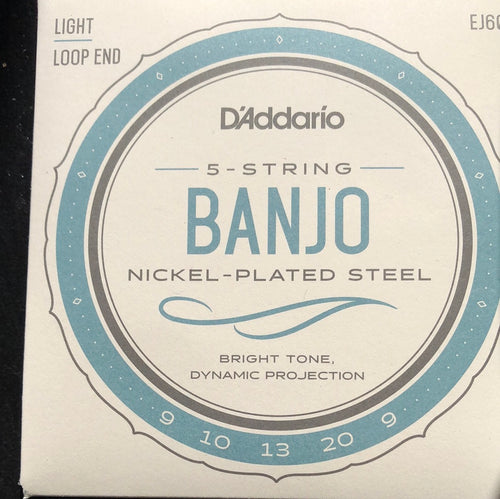 D'Addario Nickel Plated Steel Banjo Strings