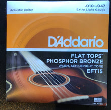 D'Addario EFT Flat Tops Phosphor Bronze Acoustic Guitar Strings
